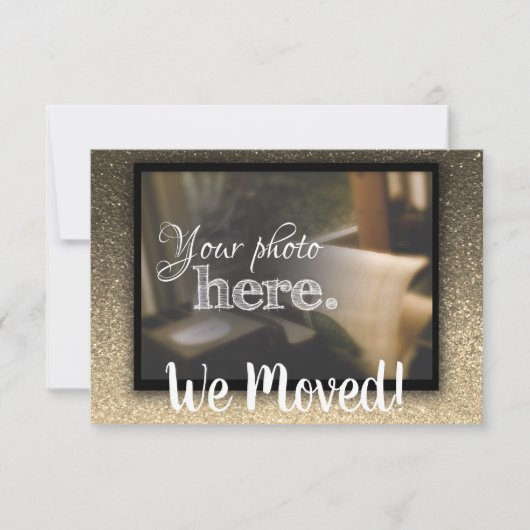 Wijziging van adres We verhuisden het huis met war Aankondiging (Voorkant)