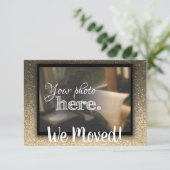 Wijziging van adres We verhuisden het huis met war Aankondiging (Staand voorkant)