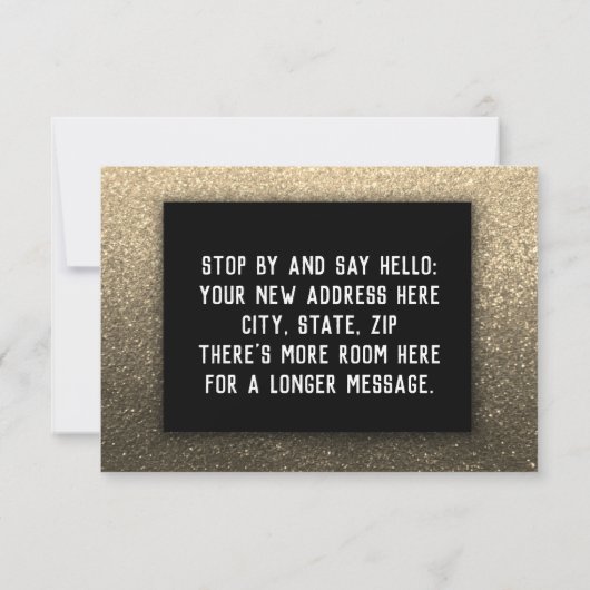 Wijziging van adres We verhuisden het huis met war Aankondiging (Achterkant)