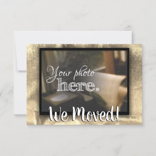 Wijziging van adres We verhuisden het huis met war Aankondiging (Voorkant)