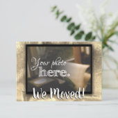 Wijziging van adres We verhuisden het huis met war Aankondiging (Staand voorkant)