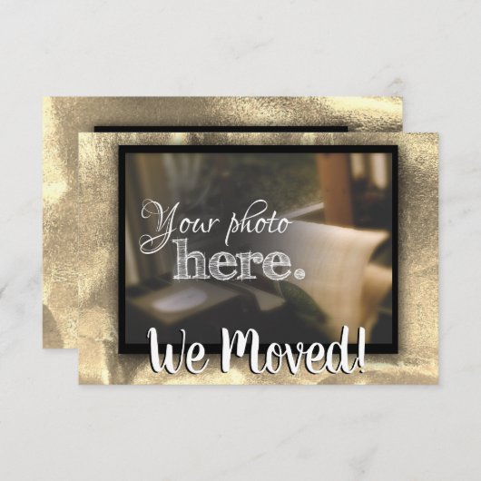 Wijziging van adres We verhuisden het huis met war Aankondiging (Voorkant / Achterkant)