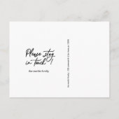 Wijziging van adres Zwart-wit Kaart Design Foto (Achterkant)