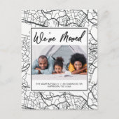 Wijziging van adres Zwart-wit Kaart Design Foto (Voorkant)