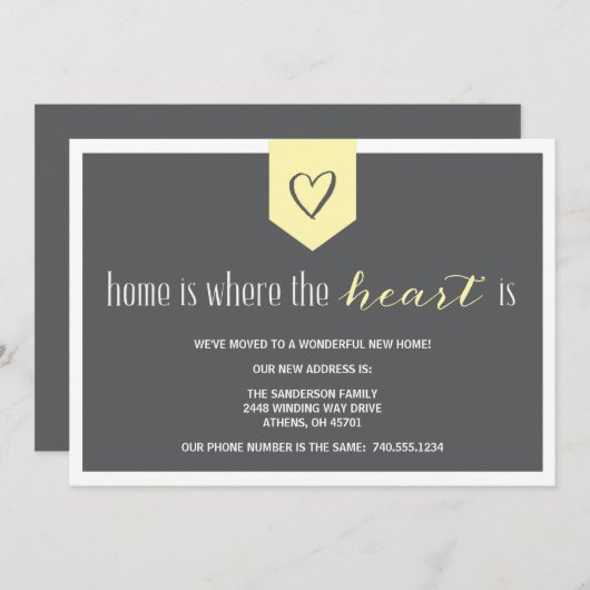 Wijziging van adresaankondiging aankondiging (Voorkant / Achterkant)