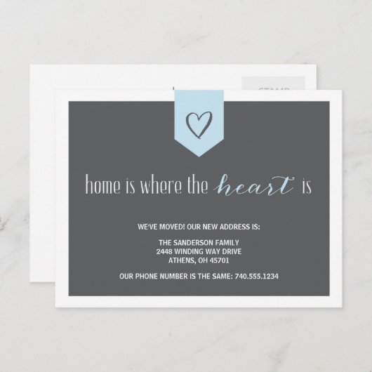 Wijziging van adresaankondiging aankondigingskaart (Voorkant / Achterkant)