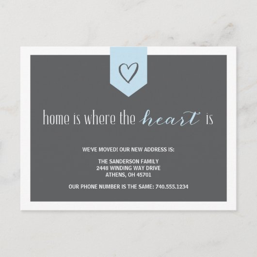 Wijziging van adresaankondiging aankondigingskaart (Voorkant)