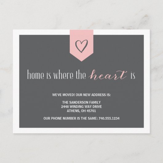 Wijziging van adresaankondiging aankondigingskaart (Voorkant)