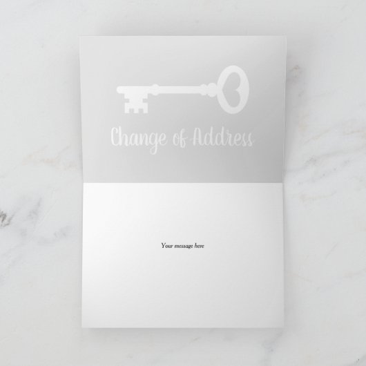 Wijziging van adresbewegende kaart met  sleutel (Binnen)