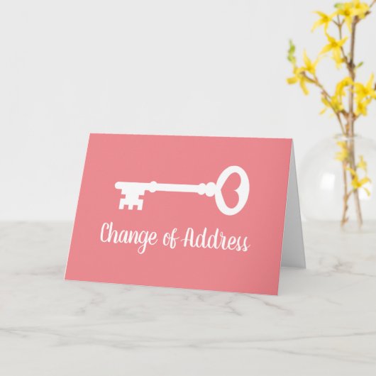 Wijziging van adresbewegende kaart met sleutel (Gele Bloem)