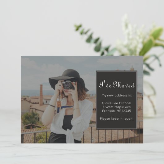 Wijziging van adresfoto en  Stippen Aankondiging (Staand voorkant)