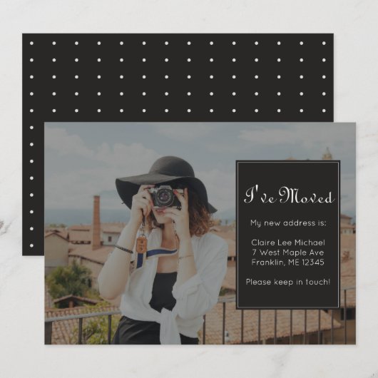 Wijziging van adresfoto en  Stippen Aankondiging (Voorkant / Achterkant)