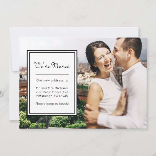 Wijziging van adresfoto en  Stippen Aankondiging (Voorkant)