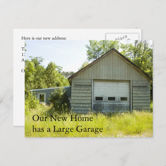 Wijziging van adreskaart: grote bagage aankondigingskaart (Voorkant / Achterkant)