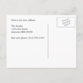 Wijziging van adreskaart: grote bagage aankondigingskaart (Achterkant)