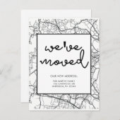 Wijziging van adreskaartenontwerp zwart-wit aankondigingskaart (Voorkant / Achterkant)