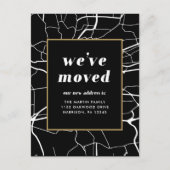 Wijziging van adreskaartenontwerp zwart-wit aankondigingskaart (Voorkant)