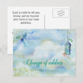 Wijziging van adreskaartje voor vogelpost aankondigingskaart (Voorkant / Achterkant)