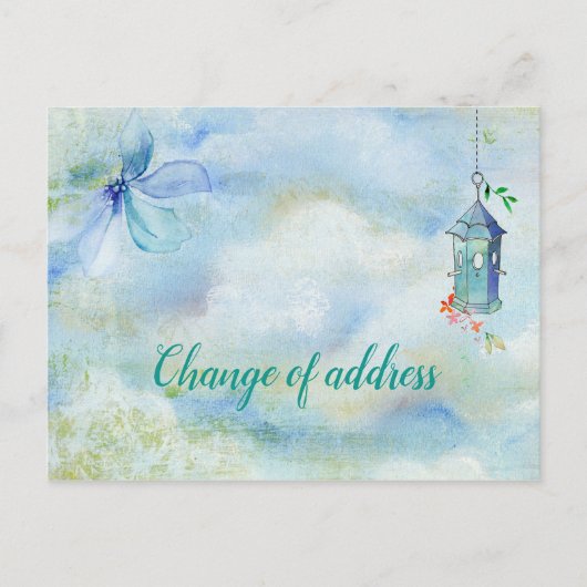 Wijziging van adreskaartje voor vogelpost aankondigingskaart (Voorkant)