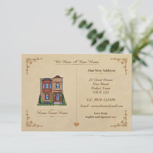  wijziging van adresnota Kaart (Staand voorkant)