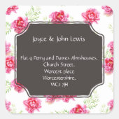 Wijziging van adresstickers vierkante sticker (Voorkant)