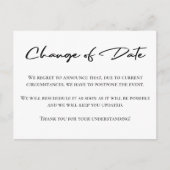 Wijziging van datum elegante aankondiging van uits briefkaart (Voorkant)