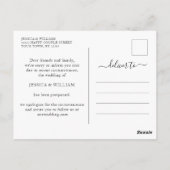 Wijziging van datum Gebeurtenis uitgestelde annule Briefkaart (Achterkant)