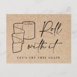 Wijziging van datum Gebeurtenis uitgestelde annule Briefkaart