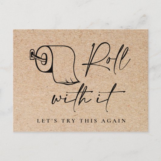 Wijziging van datum Gebeurtenis uitgestelde annule Briefkaart (Voorkant)