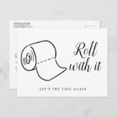 Wijziging van Datum Uitgestelde geannuleerde gebeu Aankondigingskaart (Voorkant / Achterkant)