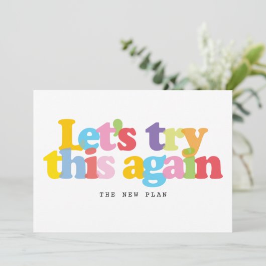 Wijziging van Datum Uitgestelde geannuleerde gebeu Save The Date (Staand voorkant)