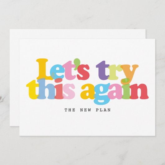 Wijziging van Datum Uitgestelde geannuleerde gebeu Save The Date (Voorkant / Achterkant)