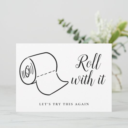 Wijziging van Datum Uitgestelde geannuleerde gebeu Save The Date (Staand voorkant)