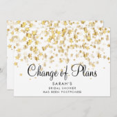 Wijziging van Datum Uitgestelde Vrijgezellenfeest Save The Date (Voorkant / Achterkant)