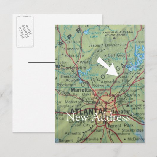 Wijziging van de adreskaart aankondigingskaart (Voorkant / Achterkant)