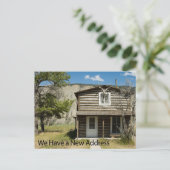 Wijziging van de adreskaart: Log Cabin 2 Aankondigingskaart (Staand voorkant)