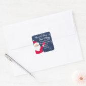 Wijziging van de adressticker voor kerstmis vierkante sticker (Envelop)