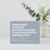 Wijziging van de datum Trendy Ampersand Dusty Blue Briefkaart (Staand voorkant)