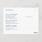 Wijziging van de datum Trendy Ampersand Dusty Blue Briefkaart (Achterkant)