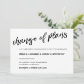 Wijziging van de datum van de geplande bruiloft save the date (Staand voorkant)