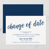 Wijziging van de huwelijksdatum, marine, koninklij kaart (Voorkant / Achterkant)