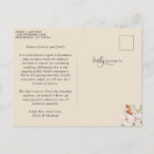 Wijziging van de plannen, aardkleurig bruiloft in  aankondigingskaart (Achterkant)