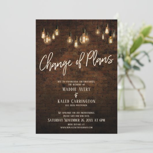 Wijziging van de plannen Edison-verlichting uitges Kaart (Staand voorkant)