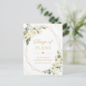 Wijziging van de plannen Elegant Gold Geometric Ro Briefkaart (Staand voorkant)