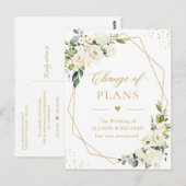 Wijziging van de plannen Elegant Gold Geometric Ro Briefkaart (Voorkant / Achterkant)