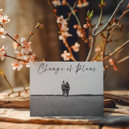 Wijziging van de plannen Foto Huwelijk Wijziging v Briefkaart