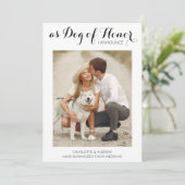 Wijziging van de Plannen Hond Huwelijk Aankondigin Save The Date (Staand voorkant)