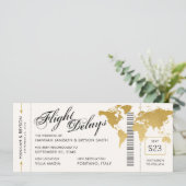 Wijziging van de plannen Wereldkaart boarden Ticke Aankondiging (Staand voorkant)