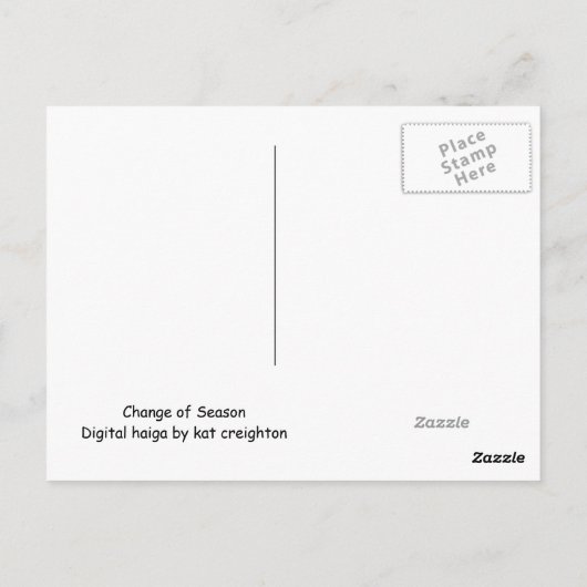 Wijziging van de seizoenen briefkaart (Achterkant)