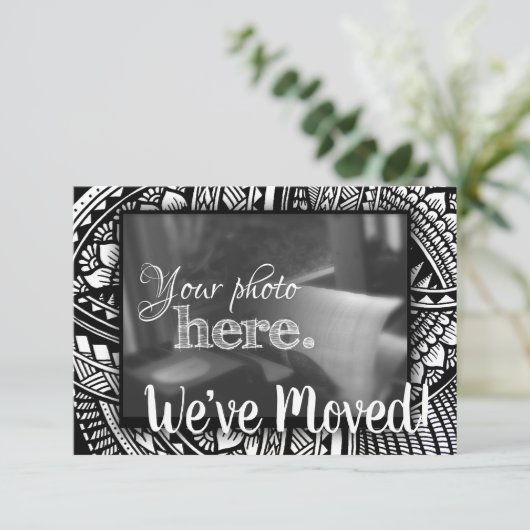 Wijziging van het adres dat we hebben verplaatst,  aankondiging (Staand voorkant)